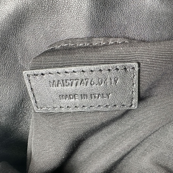 SAINT LAURENT Lambskin Quilted Toy Loulou Puffer Monogram Chain Satchel Black - Picture 12 of 13